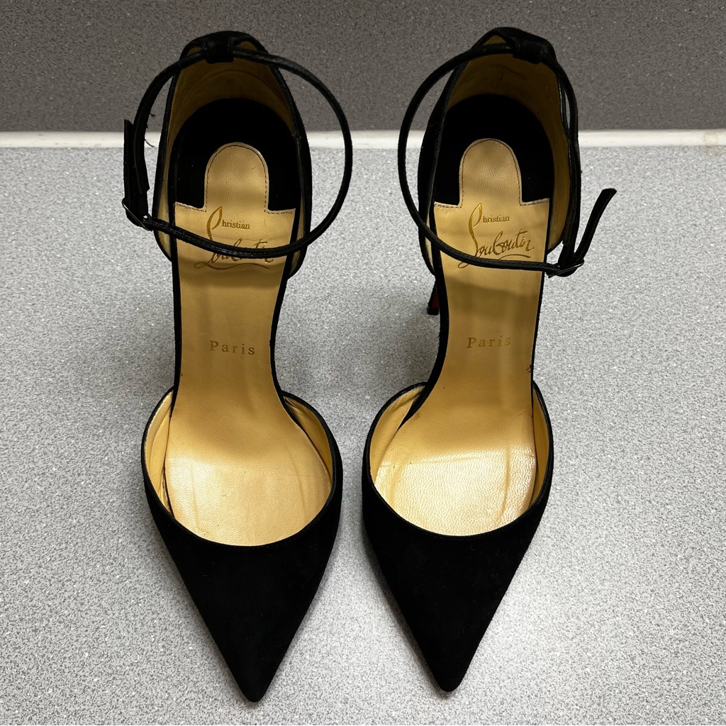 Christian Louboutin Black Suede Uptown Pumps 120mm